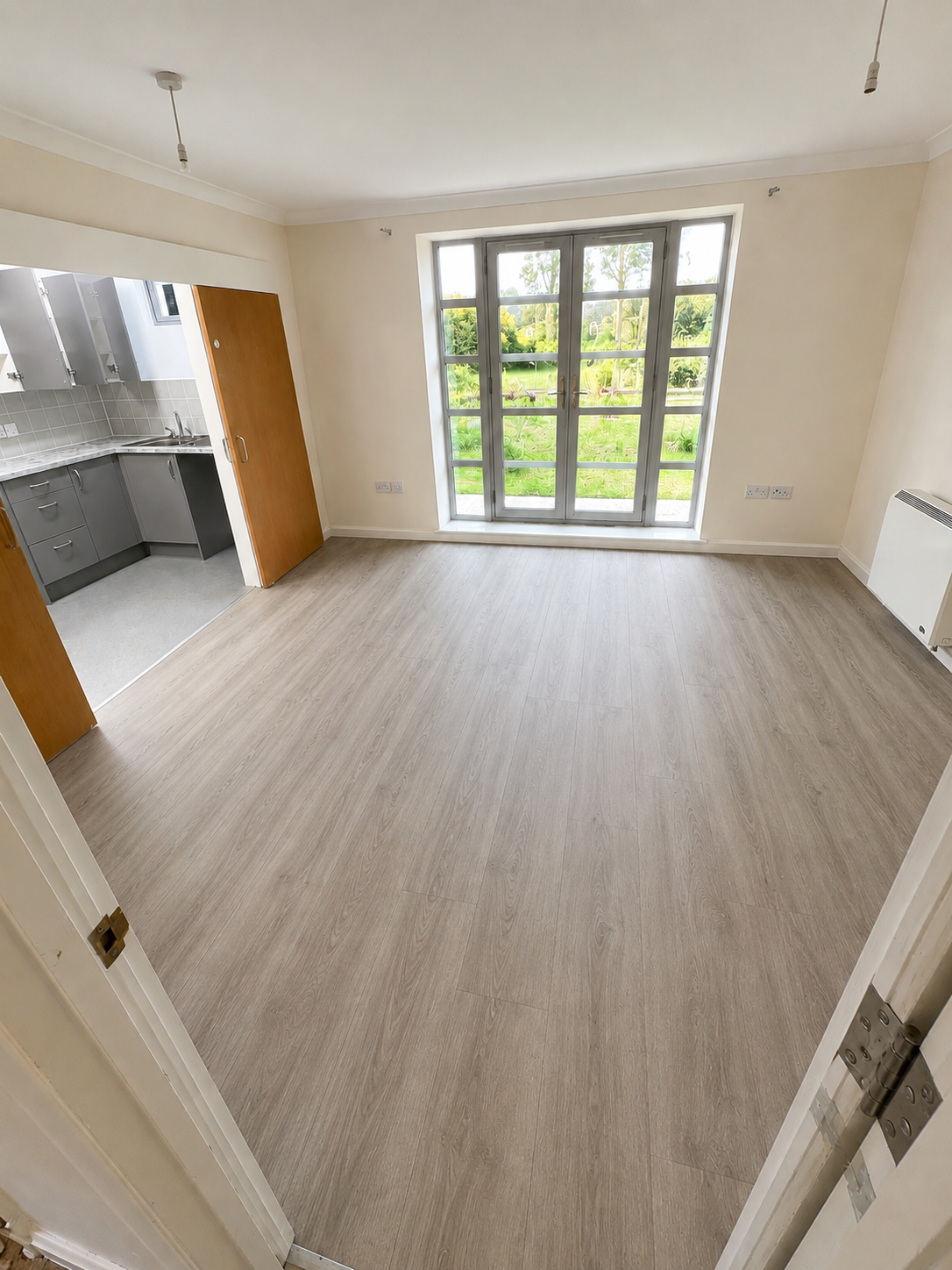 Completed flooring after installation